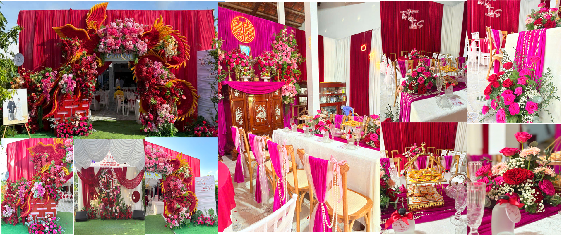 Trang trí tiệc cưới trọn gói Ba Tri 2/8/2025 - Lan Anh Wedding