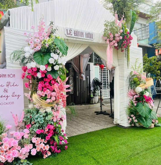 TRANG TRÍ CỔNG HOA CƯỚI BA TRI