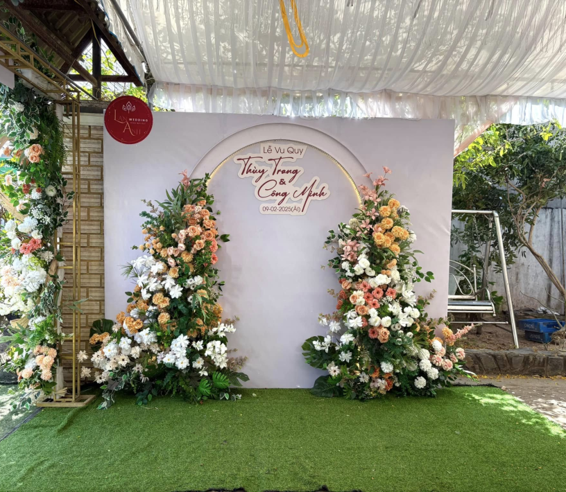 MẪU TRANG TRÍ BACKGROP CƯỚI BA TRI