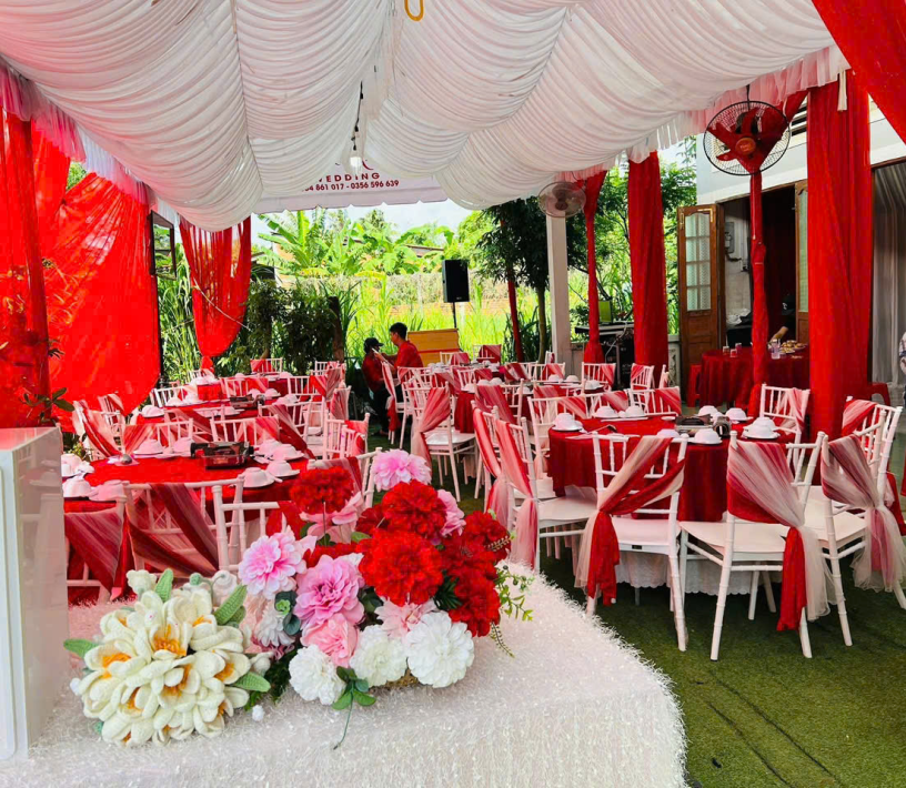 RẠP CƯỚI TONE ĐỎ