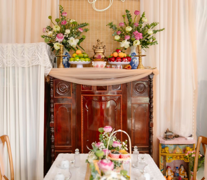 TRANG TRÍ GIA TIÊN HOA TƯƠI