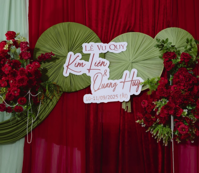 TRANG TRÍ TIỆC CƯỚI BA TRI - TONE ĐỎ