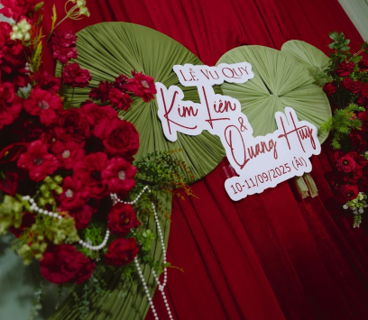 TRANG TRÍ TIỆC CƯỚI BA TRI - TONE ĐỎ