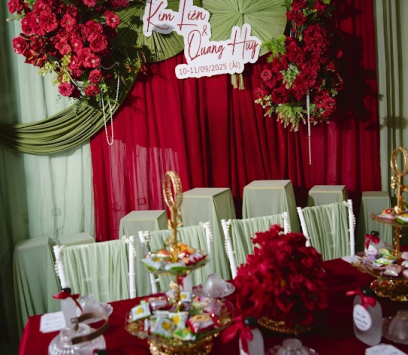 TRANG TRÍ TIỆC CƯỚI BA TRI - TONE ĐỎ