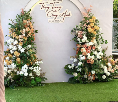 MẪU TRANG TRÍ BACKGROP CƯỚI BA TRI