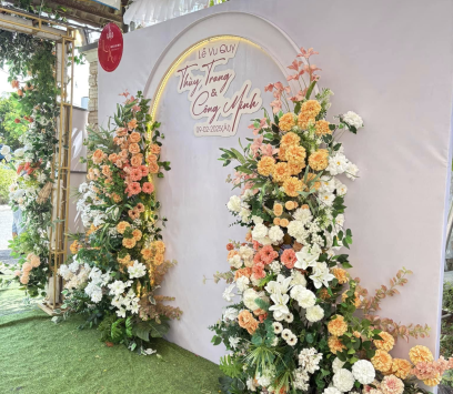 MẪU TRANG TRÍ BACKGROP CƯỚI BA TRI