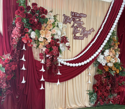 TRÓN GÓI CƯỚI TONE ĐỎ - TRANG TRÍ CƯỚI ĐẸP BA TRI