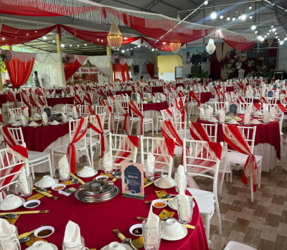 TRÓN GÓI CƯỚI TONE ĐỎ - TRANG TRÍ CƯỚI ĐẸP BA TRI