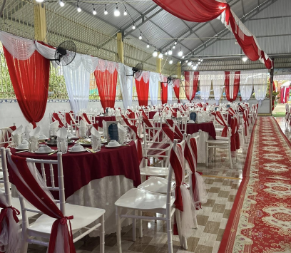 TRÓN GÓI CƯỚI TONE ĐỎ - TRANG TRÍ CƯỚI ĐẸP BA TRI