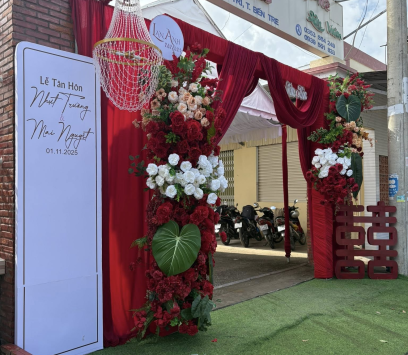 TRÓN GÓI CƯỚI TONE ĐỎ - TRANG TRÍ CƯỚI ĐẸP BA TRI