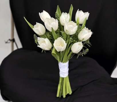 MẪU HOA CƯỚI TULIP TRẮNG - HOA CƯỚI BA TRI