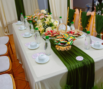 TRANG TRÍ GIA TIÊN TONE XANH HỒNG