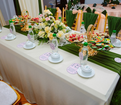 TRANG TRÍ GIA TIÊN TONE XANH HỒNG