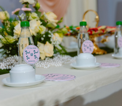 TRANG TRÍ GIA TIÊN TONE XANH HỒNG