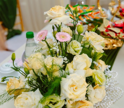 TRANG TRÍ GIA TIÊN TONE XANH HỒNG