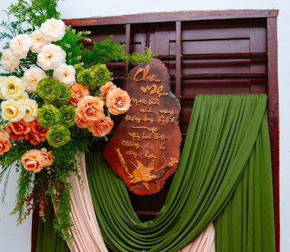 TRANG TRÍ GIA TIÊN TONE XANH HỒNG